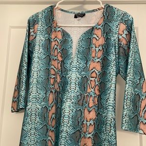 Palm Beach girl Python print dress